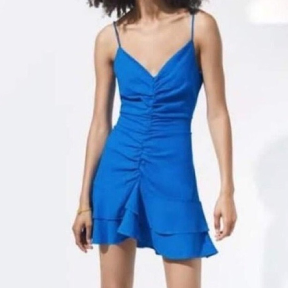 ZARA Linen Blend Mini Dress